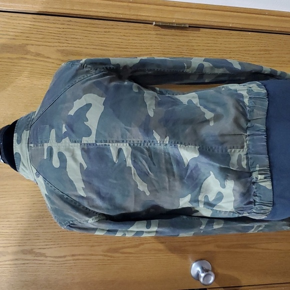 Blank NYC camouflage green moto jacket zip up lightweight - Picture 6 of 9